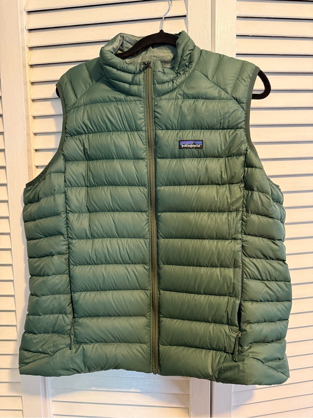 Patagonia Green Quilted Down Sweater Vest
